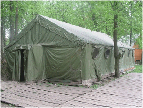 теплый армейский шатер на 70 человек